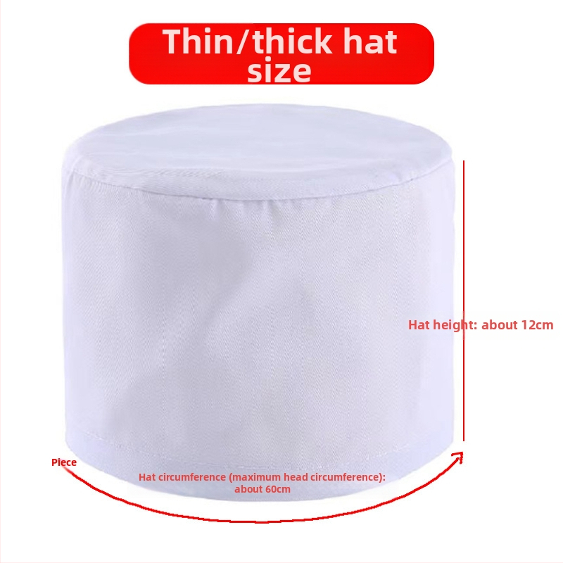 Pletiena darba cepure klīnikām un medicīnas iestādēm, kokvilnas twill audums, kupola forma augšdaļā, vienkāršs raksts