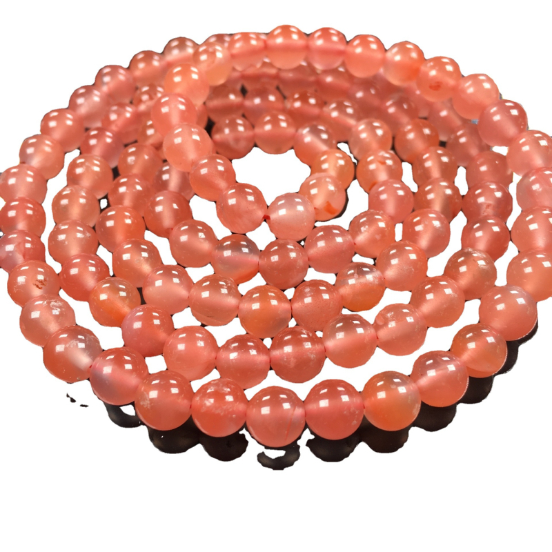 Set Buddha din agat din sud — mărgele rotunde, brățară cu mai multe șiruri și colier; Material: agat din sud; Stil: natural; Proces: natural, șlefuire