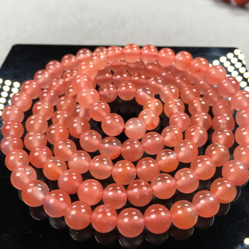 Set Buddha din agat din sud — mărgele rotunde, brățară cu mai multe șiruri și colier; Material: agat din sud; Stil: natural; Proces: natural, șlefuire