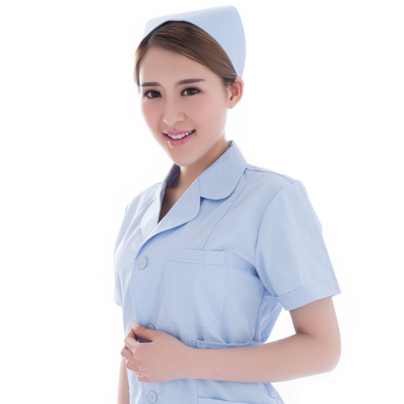 Māsu aprūpes cepure, ķemēts kokvilnas audums, sievietēm, plakanais augšdaļ, mala