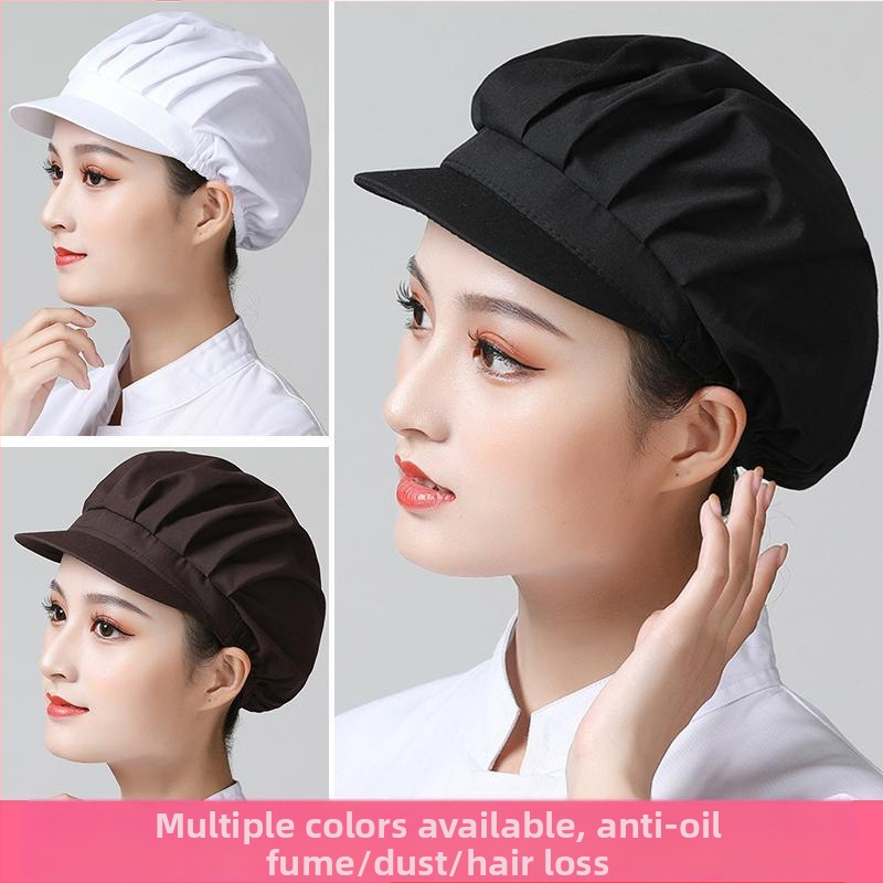 Šefpavāra cepure ar duckbill stilu, elpojošs sietveidīgs materiāls, putekļu izturīga darba vietā un virtuvē, pavasaris