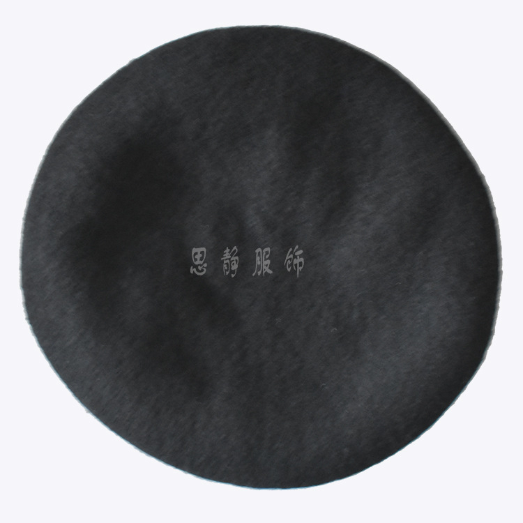 Gyapjú beret biztonsági és hotel személyzet számára; unisex, kupola alakú forma, egyszerű szövés, katonai stílus
