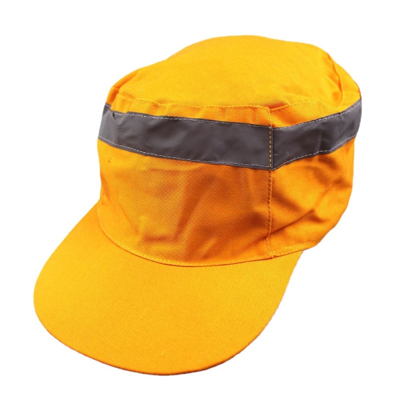 Железопътна защитна бейзболна шапка, памук, регулируема, плосък връх, голям козир