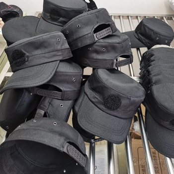 Памучна твилова шапка с плосък връх за сигурност, персонализируемо лого чрез бродерия и велкро закопчаване