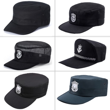 Памучна твилова шапка с плосък връх за сигурност, персонализируемо лого чрез бродерия и велкро закопчаване