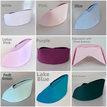 Șapcă de infirmieră pentru femei, cu vârf plat, poliester-bumbac, monocrom, stil spital