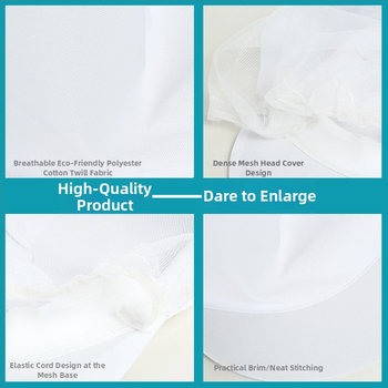 Șapcă din plasă pentru fabrică alimentară, din ABS, cu margine lată, personalizabilă cu logo, pentru femei și adulți