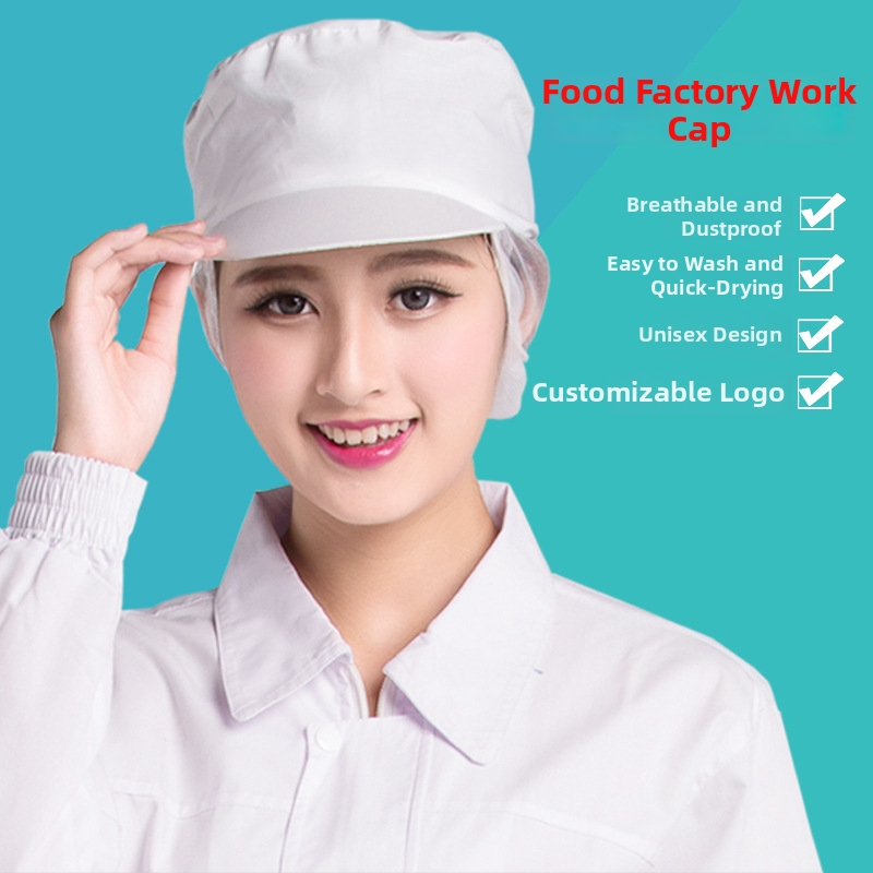 Șapcă din plasă pentru fabrică alimentară, din ABS, cu margine lată, personalizabilă cu logo, pentru femei și adulți
