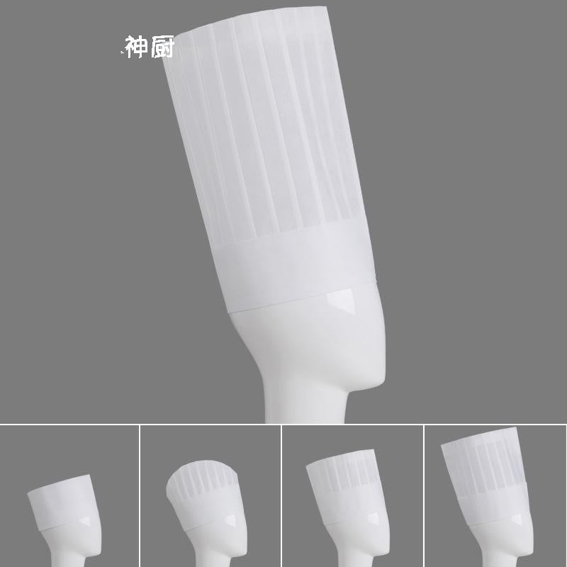 Șapcă de bucătar, din material nețesut, vârf plat, imprimare monocromă, posibilitate de logo