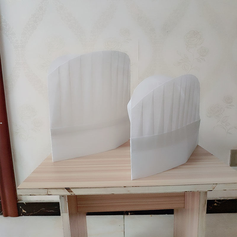 Șapcă de bucătar, din material nețesut, vârf plat, imprimare monocromă, posibilitate de logo