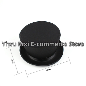 Pălărie topper cu floare pentru cap, unisex, vârf drept, bor scurt, plastic