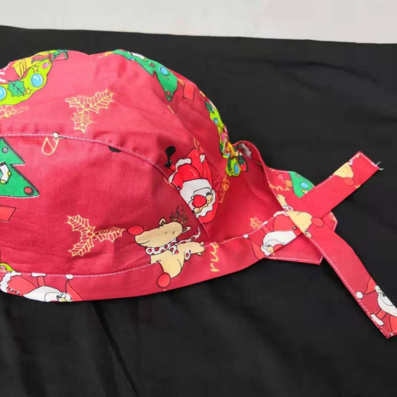 Pălărie din bumbac pentru pirat/chef, unisex, pentru adulți, toate sezoanele, motif de Crăciun