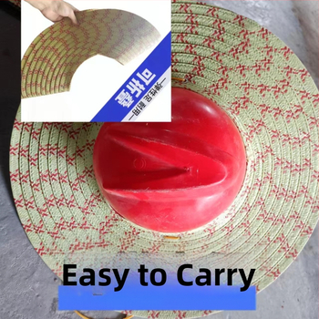 Pălărie de protecție solară cu vârf deschis și boruri late, unisex, din plastic, twill în dungă, finisaj satin