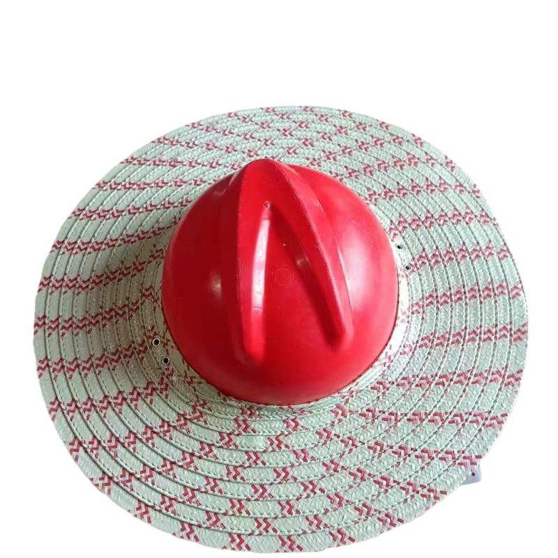 Pălărie de protecție solară cu vârf deschis și boruri late, unisex, din plastic, twill în dungă, finisaj satin