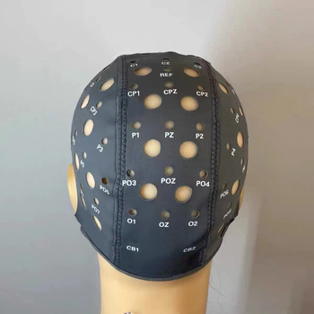 Căciulă EEG - 64 canale, electrozi tip sandwich subțire, poliester tricotat pentru adulți, toamna 2021