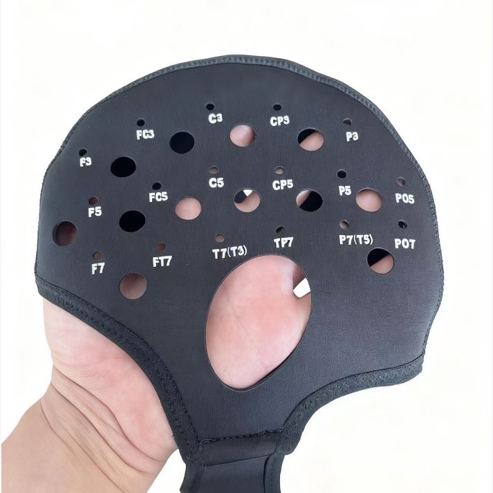 Căciulă EEG - 64 canale, electrozi tip sandwich subțire, poliester tricotat pentru adulți, toamna 2021