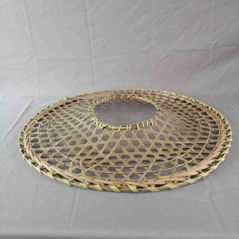 Pălărie de bambus în stil antic, cu cupolă, țesut warp-knit, margine lată, recuzită fotografică pentru femei