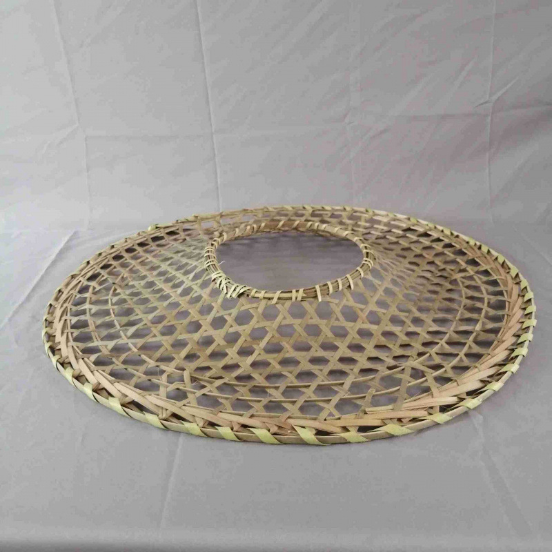 Pălărie de bambus în stil antic, cu cupolă, țesut warp-knit, margine lată, recuzită fotografică pentru femei