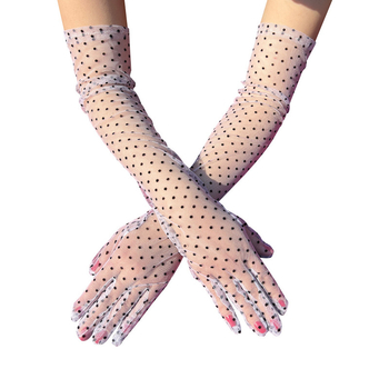 Adīti pirkstu cimdi, ar punktētu rakstu, dekoratīvi, universāli, pavasarim