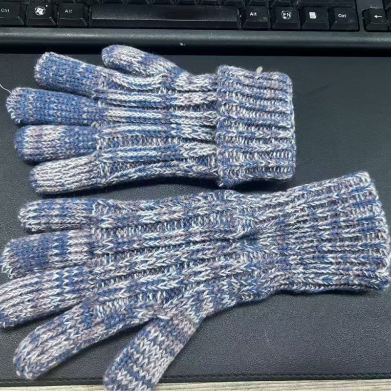 Bērnu ziemas adīti kašmira cimdi, Unisex, džakarda raksts, siltumam