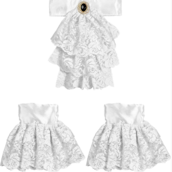 Mežģīņu rokas aproce ar izšūtu ziedu rakstu – Velcro aizdare, universāls pieaugušajiem