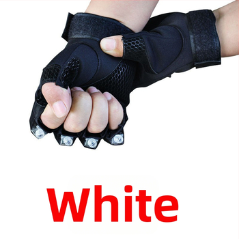 LED bezpirkstu rokassargi ārējiem sporta veidiem – elpojošs adījums, universālais pieaugušajiem, puspirksta dizains
