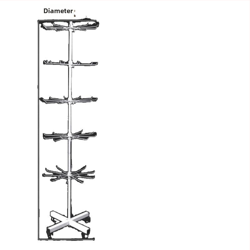 Kovový stojan s otáčacím mechanizmom na ponožky, kľúčenky, šperky a náhrdelníky, 3-5 vrstiev