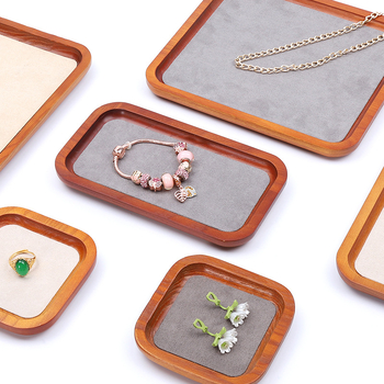 Držač za nakit od masivnog drveta, monolitni jednoplošni dizajn, umjetnički stil, spajanje — Tewanxin