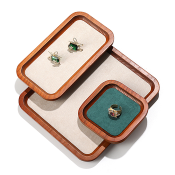 Držač za nakit od masivnog drveta, monolitni jednoplošni dizajn, umjetnički stil, spajanje — Tewanxin