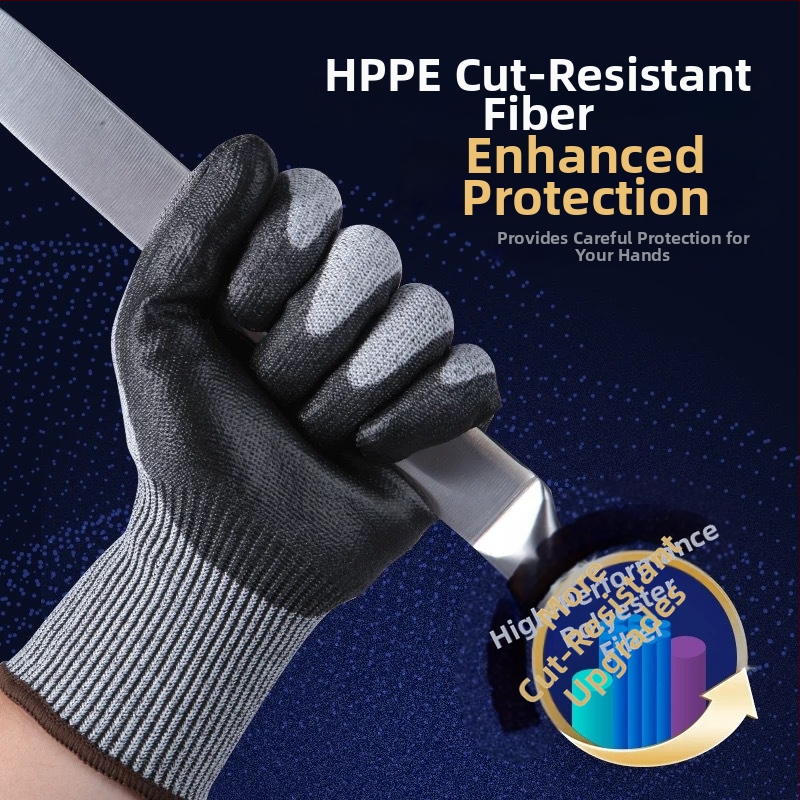 Įpjovimui atsparios pirštinės, 5 lygio apsauga, atsparios įpjovimui ir dūriui, sustiprintos ir atsparios dilimui, su įpjovimui atspariu siūlu ir klijais, logistikai