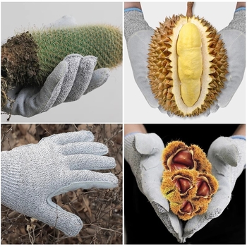 Mănuși HPPE anti-tăiere – Nivel 5, Anti-zgârieturi, Anti-derapare, pentru bucătărie și grădină, Greutate 75