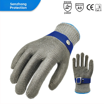 Γάντια από μεταλλικό σύρμα, κατηγορίας 9, αντικοπτικά για κοπή και σφαγή