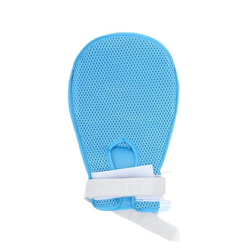 Rankų sulaikymo pirštinės vyresniems pacientams, kvėpuojantis riešo dizainas, įmontuota anti-scratch plokštė, kompozicinė medžiaga