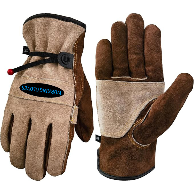 Govju ādas darba cimdi dārzkopībai un ārpusei, aizsardzība pret ērkšķiem, izturīgi pret nolietojumu, aizsardzība metināšanai un vispārējai darbībai