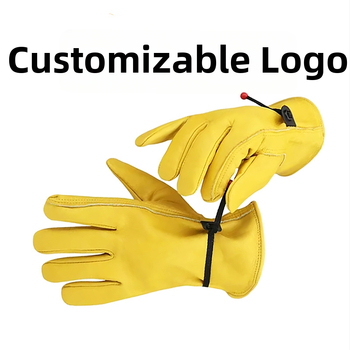 Aizsargājošas cimdi no pirmās kārtas liellopa ādas, neslīdīgas, pret ērkšķiem, nodilumizturīgas, piemērotas būvniecībai, vadīšanai, pārgājieniem un transportam