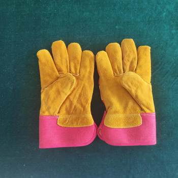 Заваръчни ръкавици, износоустойчиви, подплатени с флийс, къс модел, дебелена телешка кожа, зимна топлина