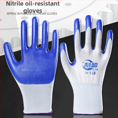 Lihe ochranné pracovné rukavice – protišmykové, odolné voči opotrebeniu, rezné; nitrilové nátery; materiál nylon/latex; opakovane použiteľné; pre stavebný priemysel, manipuláciu, továreň