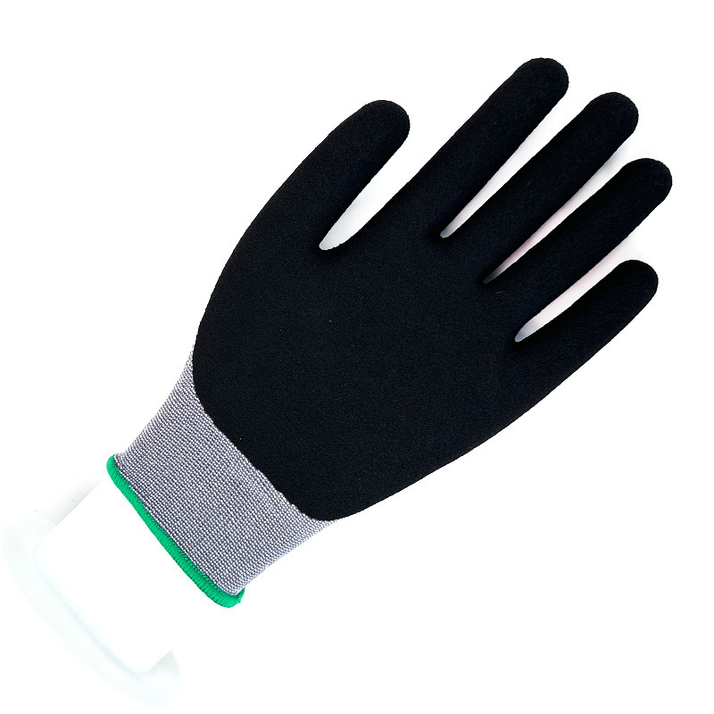 Ръкавици за строителство с нитрилово матирано покритие, антиплъзгащи, дишащи и износоустойчиви, защита от надраскване