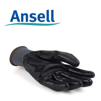 Устойчиви ръкавици с PU нитрилово покритие, нехлъзгащи се, за индустриална работа и обработка на товари.