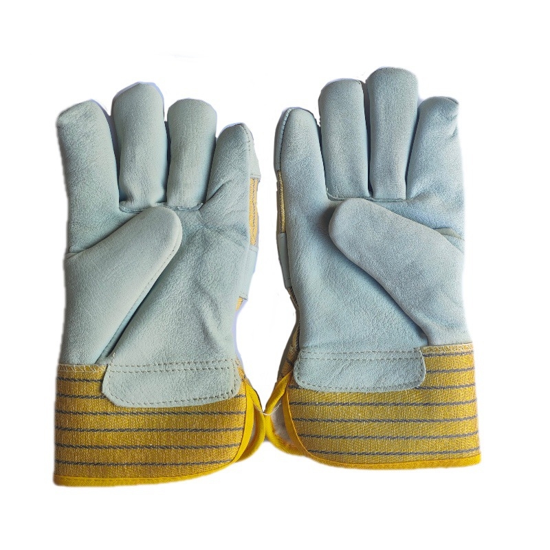 Jiyuxin ημιδερμάτινα γάντια προστασίας για τον χειμώνα – αντιολισθητικά, ανθεκτικά σε σχίσιμο, κατάλληλα για συγκόλληση, με πλήρη παλάμη