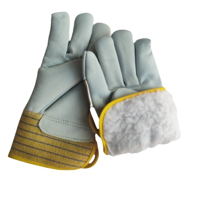 Jiyuxin ημιδερμάτινα γάντια προστασίας για τον χειμώνα – αντιολισθητικά, ανθεκτικά σε σχίσιμο, κατάλληλα για συγκόλληση, με πλήρη παλάμη