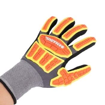 Hengda TPR Pirštinės prieš smūgius | Šoko ir susidūrimo apsauga, Stiprintos atsparumas dilimui, Skirtos dviračių sportui, automobilių remontui, metalų gamybai ir naftos pramonei, 100 g