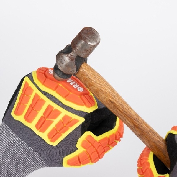 Hengda TPR Pirštinės prieš smūgius | Šoko ir susidūrimo apsauga, Stiprintos atsparumas dilimui, Skirtos dviračių sportui, automobilių remontui, metalų gamybai ir naftos pramonei, 100 g