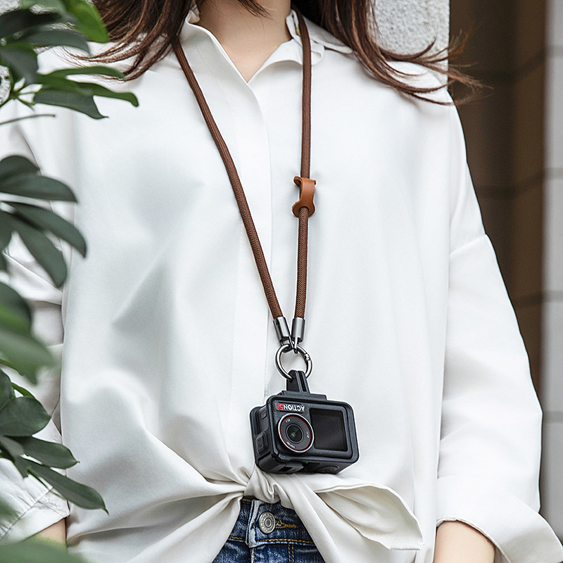 Κορδόνι λαιμού DJI Action – χειροποίητο από κράμα, πολυεστερικό σκοινί με μεταλλική αγκράφα, unisex σχεδιασμός, κατάλληλο για Action 4/5