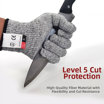 Qin Sail HPPE γάντια αντίστασης σε περικοπές – Grade 5 προστασία για κοπή γυαλιού, κηπουρική και ξυλουργική