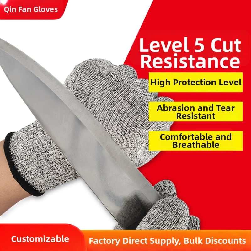 Qin Sail HPPE γάντια αντίστασης σε περικοπές – Grade 5 προστασία για κοπή γυαλιού, κηπουρική και ξυλουργική