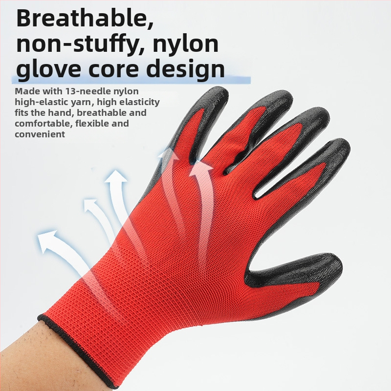 Nitrilové pracovné rukavice – protišmykové, vodeodolné, antistatické, olejovzdorné, spoľahlivé