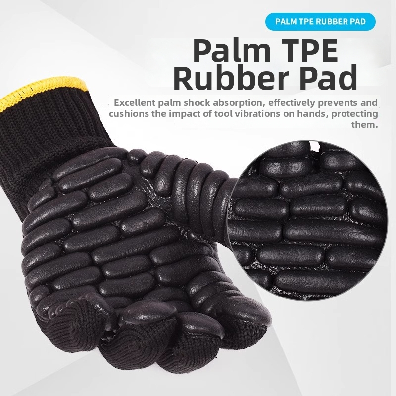 Dawei putu vibrācijas aizsardzības cimdi – mehāniskajai apstrādei, lauksaimniecībai un būvniecībai, 200 g