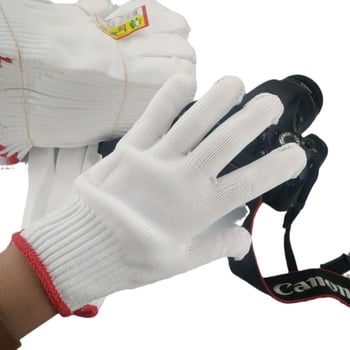 Nylon munkahelyi védőkesztyűk — megerősített kopásállóság, csúszásmentes markolat és kézvédelem; súly 600 g; munkahelyi védelemre tervezve