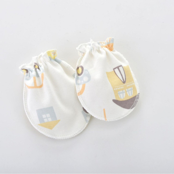 Kūdikio pirštinės nuo įbrėžimų, kvėpuojančios iš 100% medvilnės, dizainas prieš kramtymą, tinka 1–3 metų vaikams